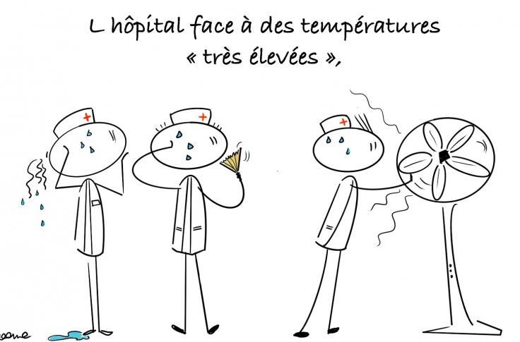 Hôpital face températures élevées